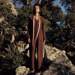 Zara Full Length Linen Jumpsuit S